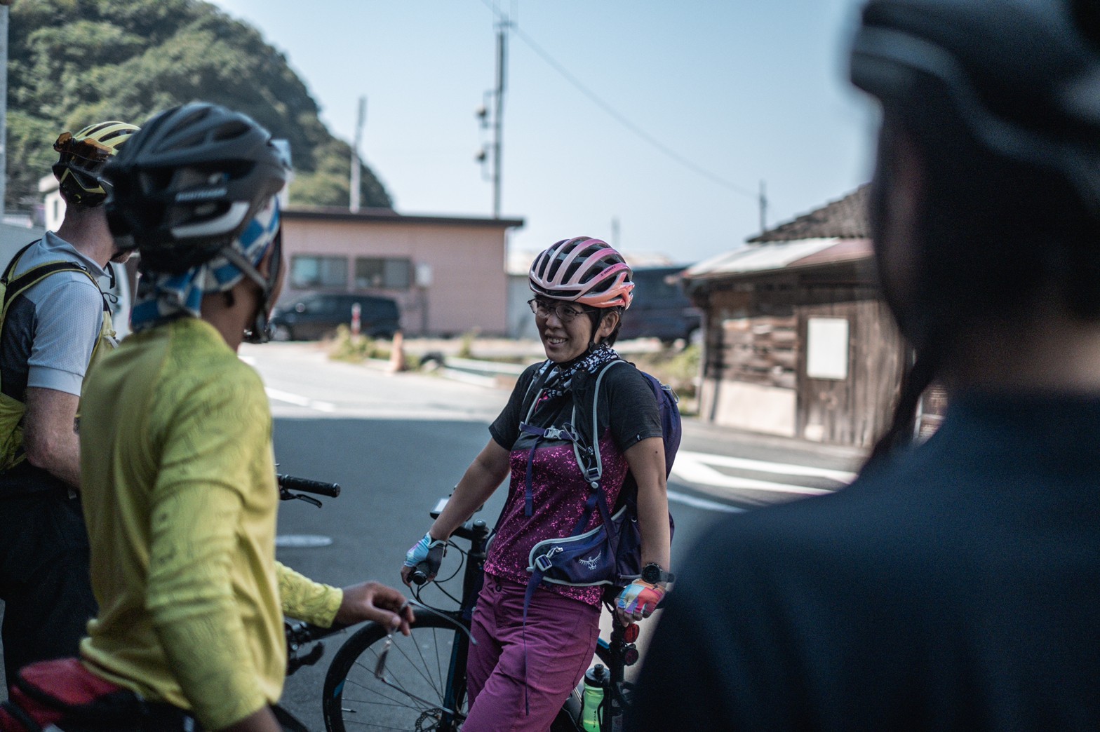 Local guides on our bike tours in Japan