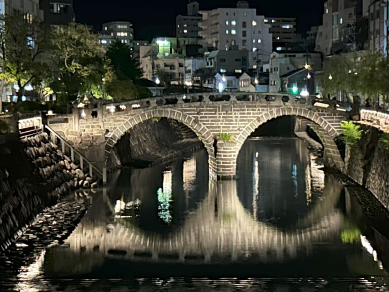 Visit Nagasaki megane bashi on our bike cycling tour in Japan