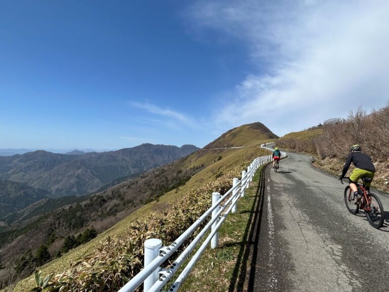 Cycle over mountains in Shikoku on our bike tour in Japan