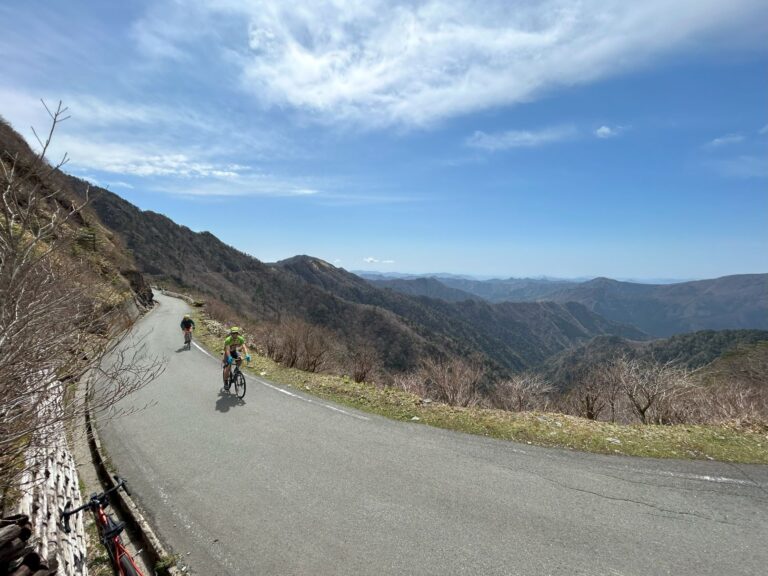 Beautiful mountain scenery in Shikoku on our bike tour in Japan